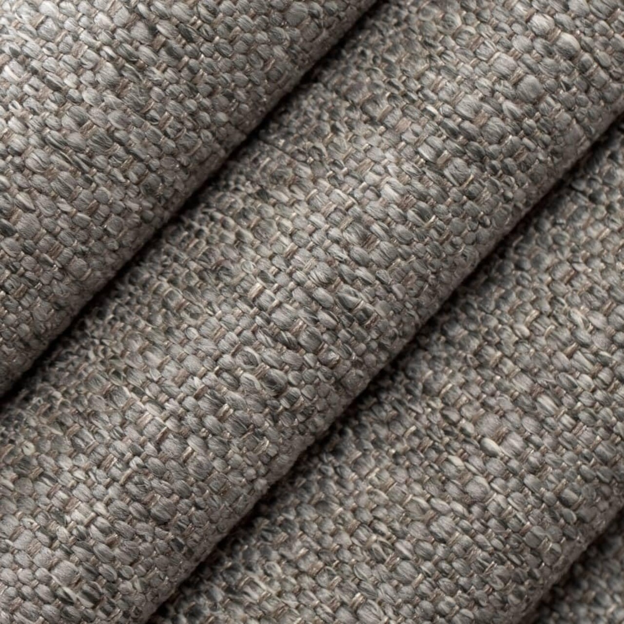 Grey Stain Resistant Performance Pet Friendly Texturedd Tweed Upholstery Fabric by The Yard - SKU: Copley Mineral